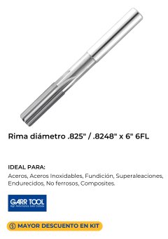 Garr Tool Rima precio Mexico