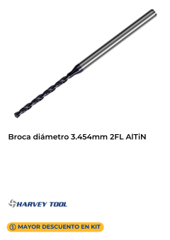 Harvey Tool broca 2FL AlTiN Mexico