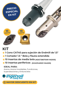 Kit de insertos Ingersoll con Cono de sujecion