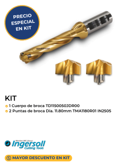 KIT cuerpo de broca INGERSOLL TD1150050JDR00 Mexico 2024