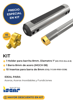 KIT de insertos ISCAR para barra de 8mm Mexico 2024